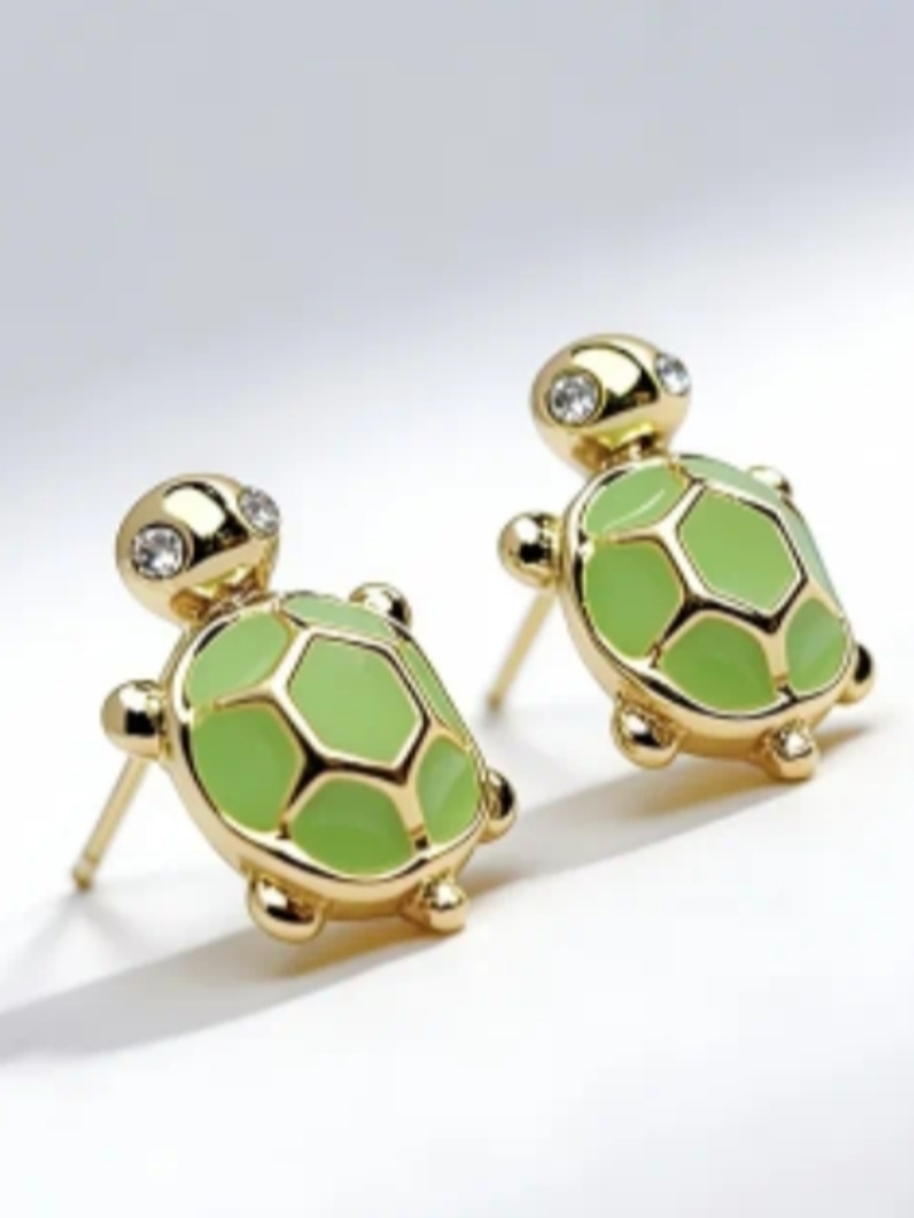 ❤️K $10 Each Or Bundle 4/$20 Gold & Green Turtle Stud Earrings